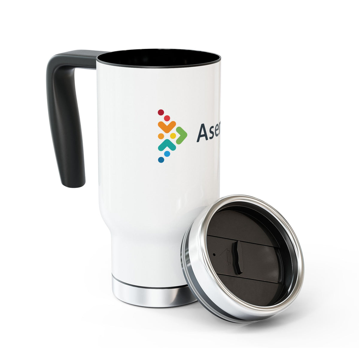 Asentiv Travel Mug with Handle — Insulated Coffee Tumbler